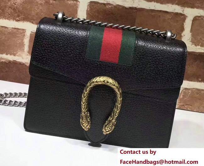 Gucci Mini Dionysus Web Leather Shoulder Bag 421970 Black 2017