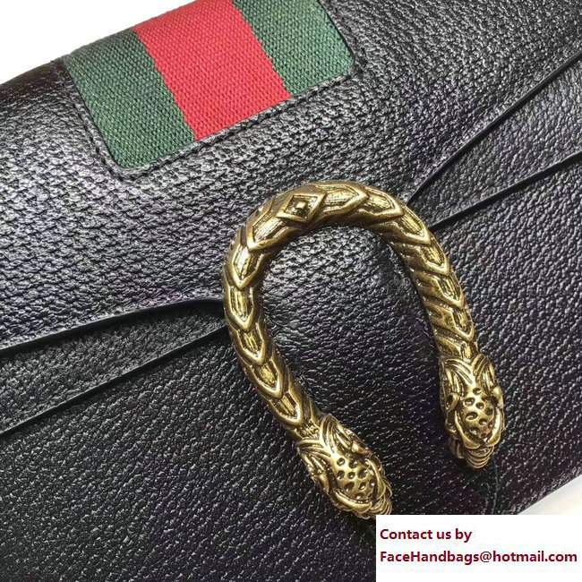 Gucci Mini Dionysus Web Leather Shoulder Bag 421970 Black 2017