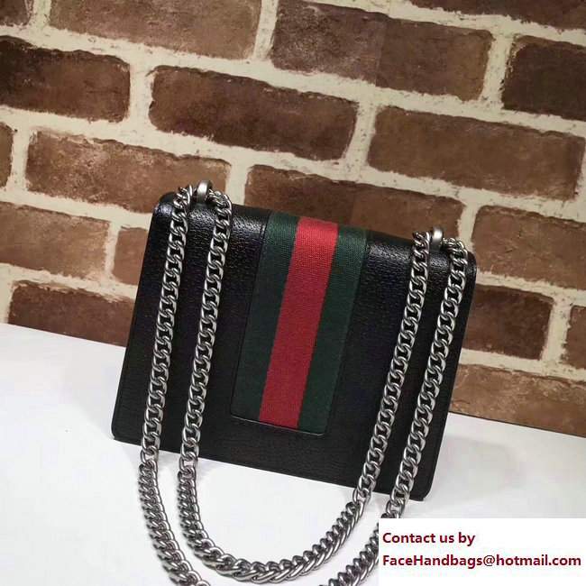 Gucci Mini Dionysus Web Leather Shoulder Bag 421970 Black 2017 - Click Image to Close
