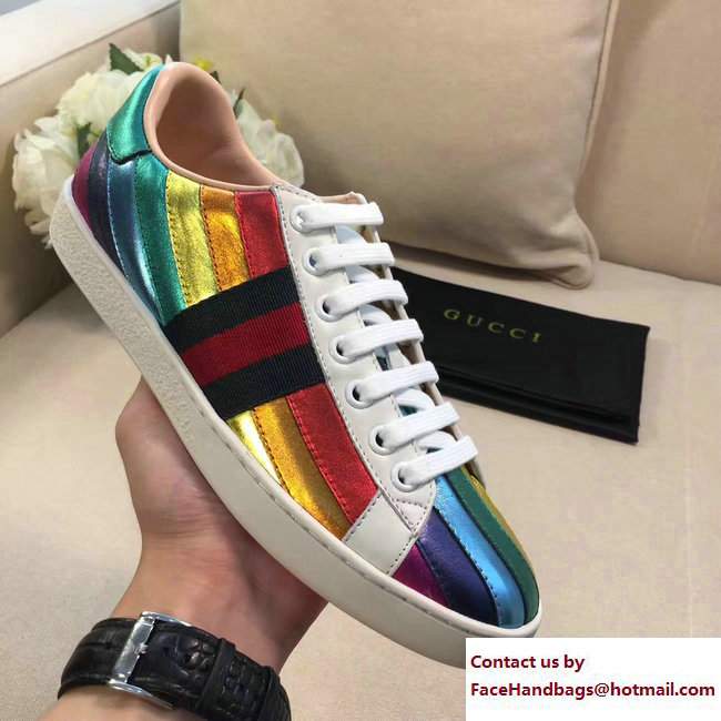 Gucci Multicolor Stripe Sneakers 2017