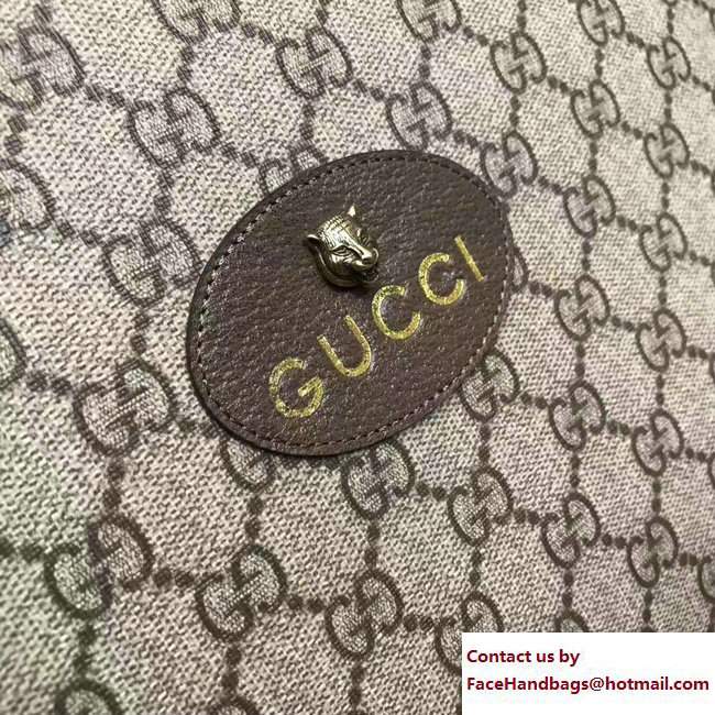 Gucci Neo Vintage GG Supreme Pouch Clutch Bag 473956 Yellow 2017