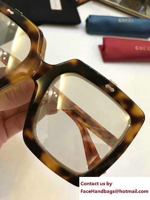 Gucci Oversize Square-Frame Acetate Sunglasses 463262 01 2017