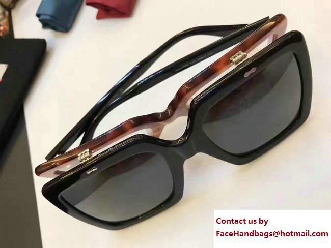 Gucci Oversize Square-Frame Acetate Sunglasses 463262 04 2017