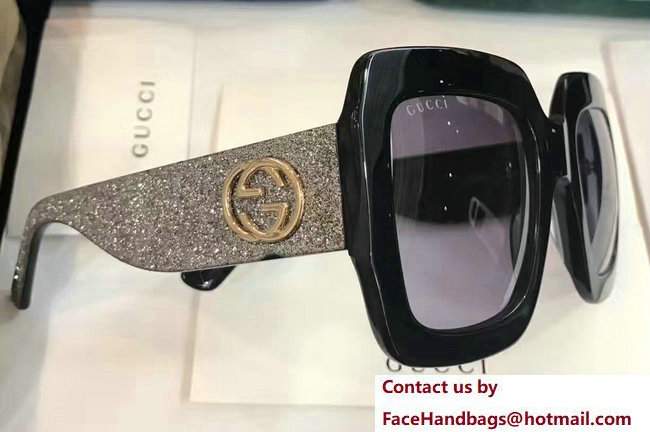 Gucci Oversize Square-Frame Acetate Sunglasses 470456 04 2017 - Click Image to Close