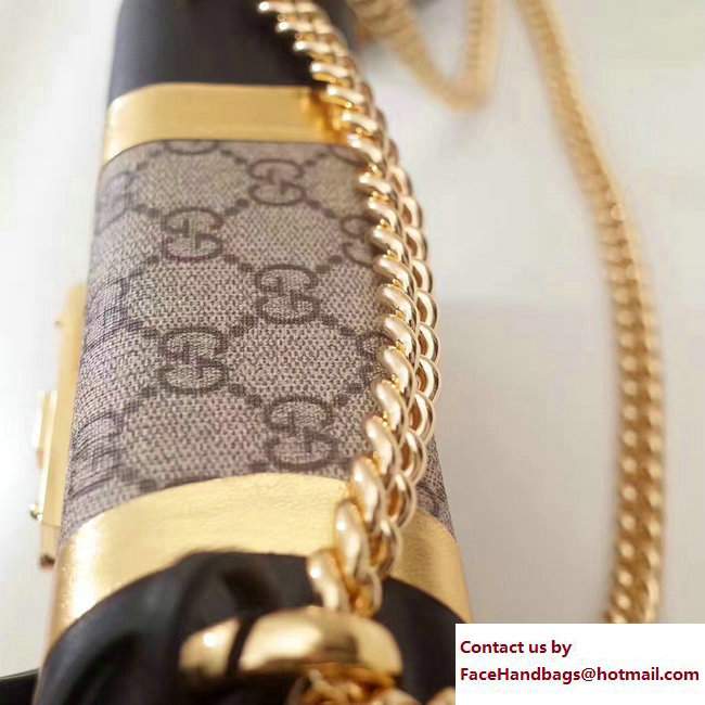 Gucci Padlock Shoulder Small bag 432182 Black/Metallic Gold 2017