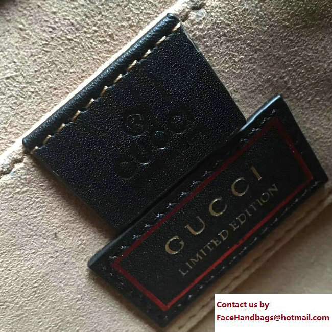 Gucci Padlock Shoulder Small bag 432182 Embroidered Crystal Black 2017 - Click Image to Close