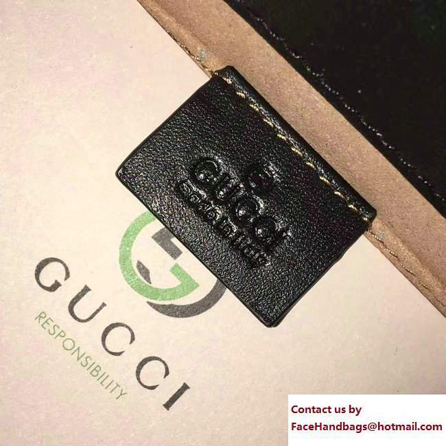 Gucci Padlock Shoulder Small bag 432182 Rose Embroidered Black 2017 - Click Image to Close