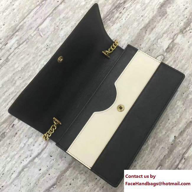 Gucci Queen Margaret Leather Leather Mini Bag 476079 Black/White 2017