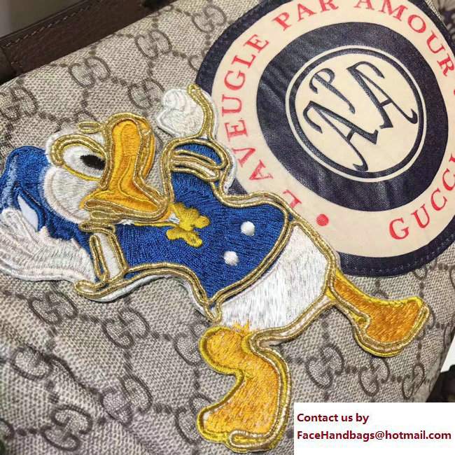 Gucci Soft GG Supreme Embroidered Donald Duck Backpack With AppliqueS 460029 2017