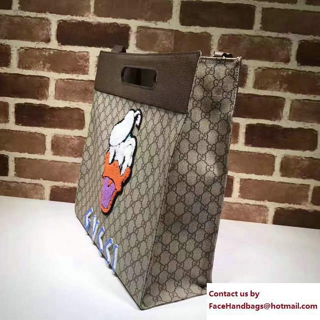 Gucci Soft GG Supreme Tote Bag 463491 Donald Duck 2017