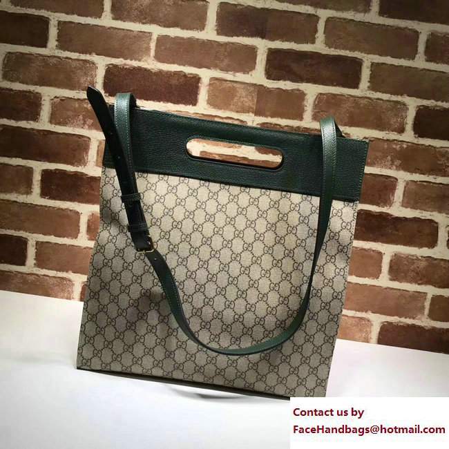 Gucci Soft GG Supreme Tote Bag 463491 Green 2017
