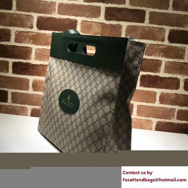 Gucci Soft GG Supreme Tote Bag 463491 Green 2017