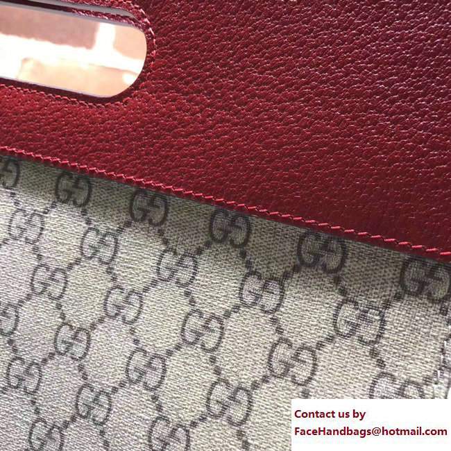 Gucci Soft GG Supreme Tote Bag 463491 Red 2017
