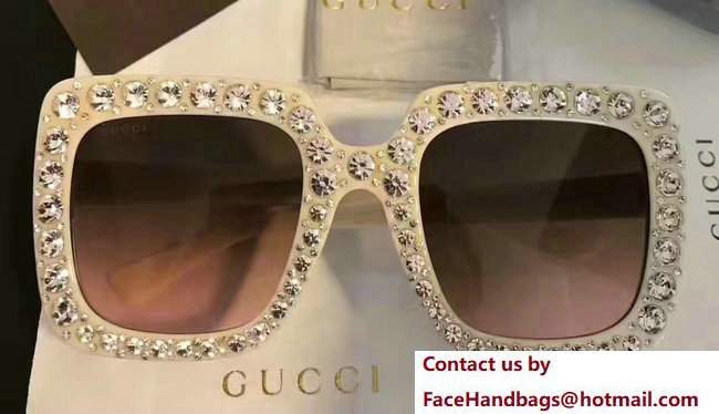 Gucci Square-Frame Metal Sunglasses 470461 01 2017 - Click Image to Close