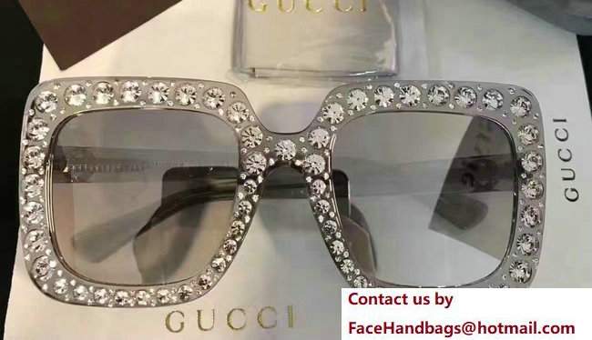 Gucci Square-Frame Metal Sunglasses 470461 03 2017 - Click Image to Close