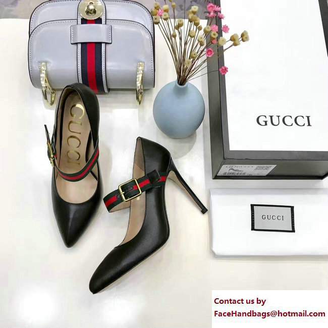 Gucci Sylvie Web Point Toe Ballet Flats/Pumps Black 2017 - Click Image to Close