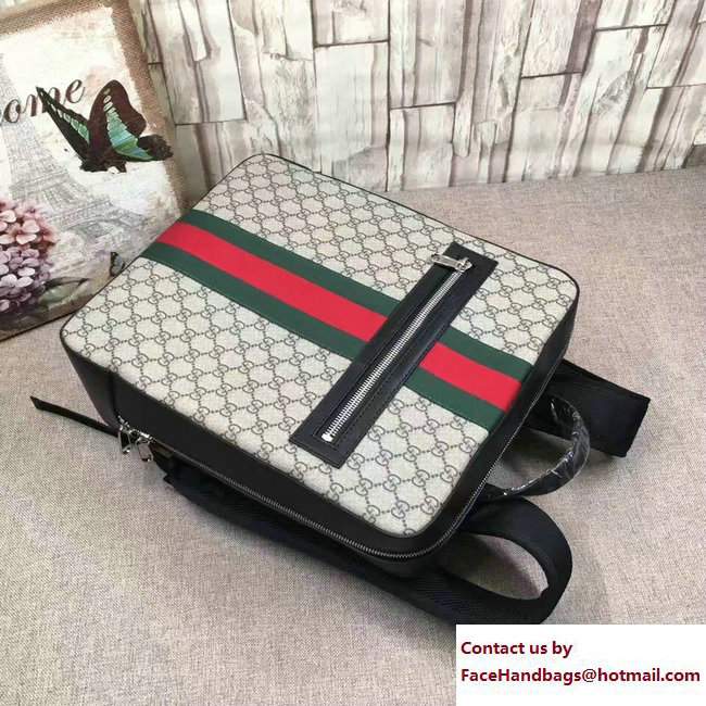 Gucci Web GG Supreme Backpack Bag 478324 Beige 2017