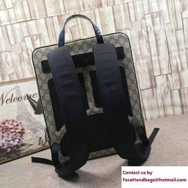 Gucci Web GG Supreme Backpack Bag 478324 Beige 2017