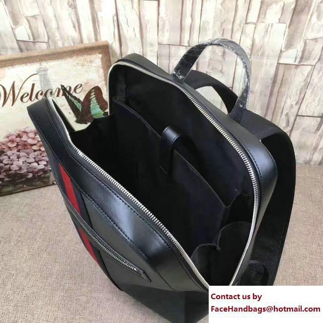 Gucci Web GG Supreme Backpack Bag 478324 Black/Gray 2017 - Click Image to Close