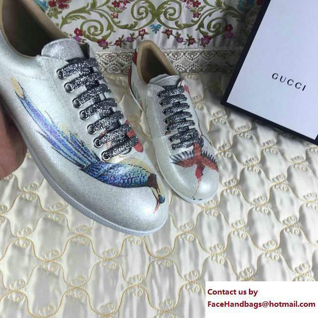 Gucci silver tian sneakers