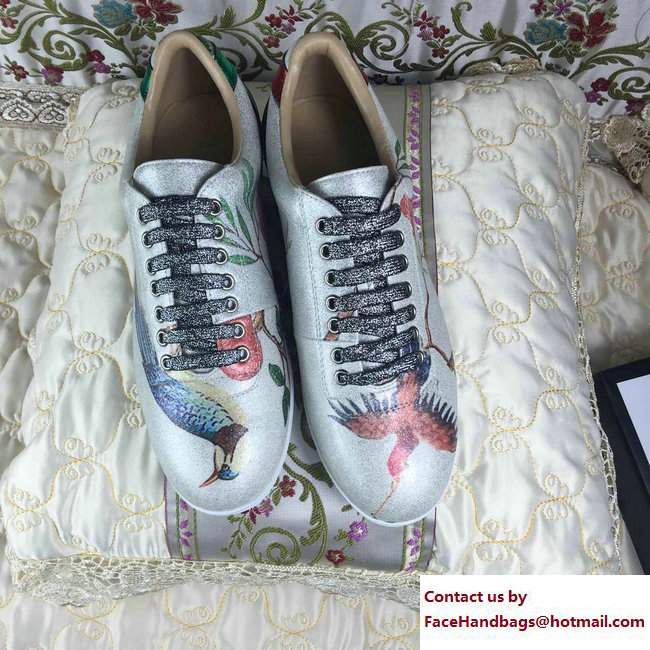 Gucci silver tian sneakers - Click Image to Close