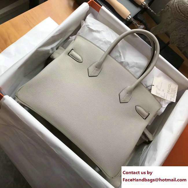 Hermes Birkin 30/35 Bag in Original Togo Leather Bag MouetteGray - Click Image to Close
