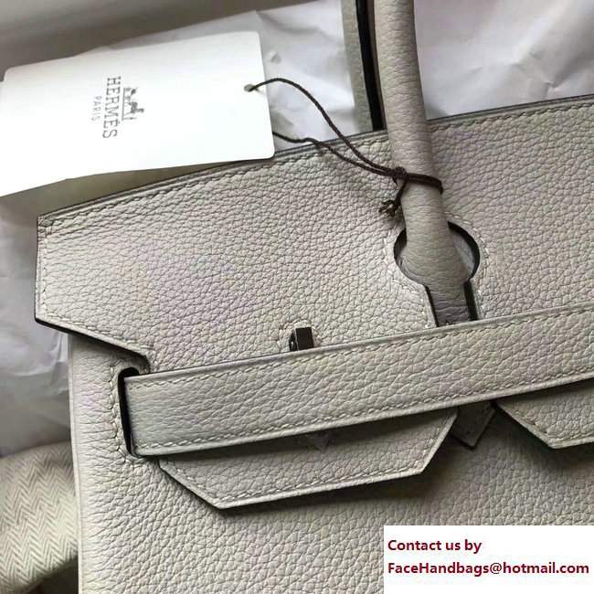 Hermes Birkin 30/35 Bag in Original Togo Leather Bag MouetteGray - Click Image to Close