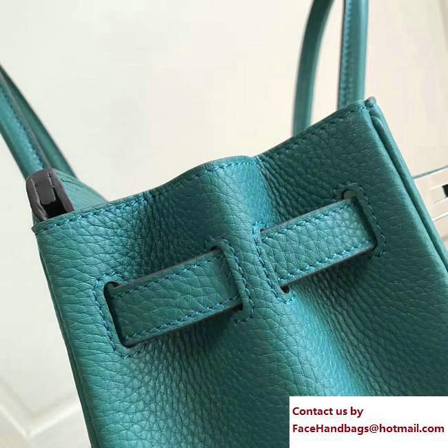 Hermes Clemence Leather Birkin 25/30/35cm Bag Emerald Green with Silver Hardware - Click Image to Close