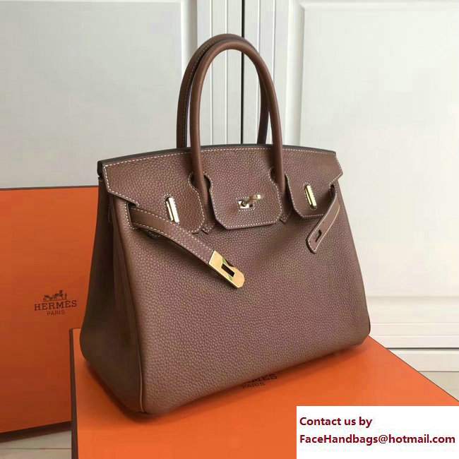 Hermes Clemence Leather Birkin 25/30/35cm Bag Khaki with Gold Hardware - Click Image to Close