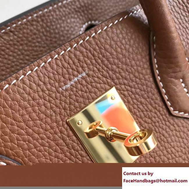 Hermes Clemence Leather Birkin 25/30/35cm Bag Khaki with Gold Hardware