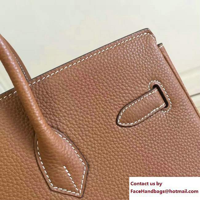 Hermes Clemence Leather Birkin 25/30/35cm Bag Khaki with Silver Hardware