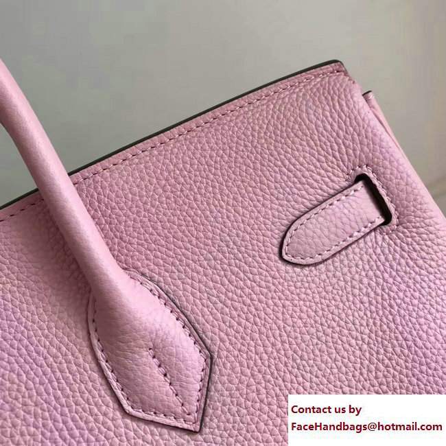 Hermes Clemence Leather Birkin 25/30/35cm Bag Pink with Gold Hardware - Click Image to Close