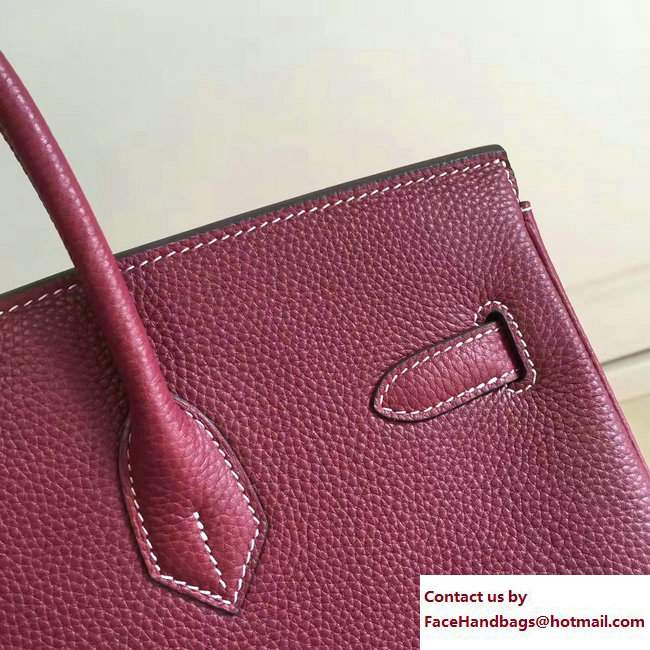 Hermes Clemence Leather Birkin 25/30/35cm Bag Purple with Gold Hardware