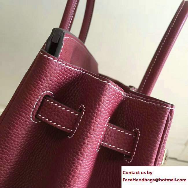 Hermes Clemence Leather Birkin 25/30/35cm Bag Purple with Gold Hardware - Click Image to Close