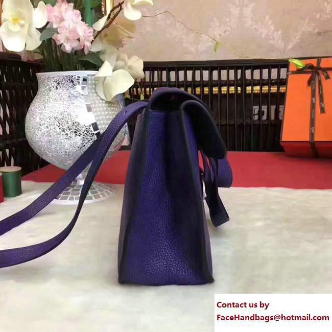 Hermes Halzan Tote Bag in Original Togo Leather Dark Purple - Click Image to Close