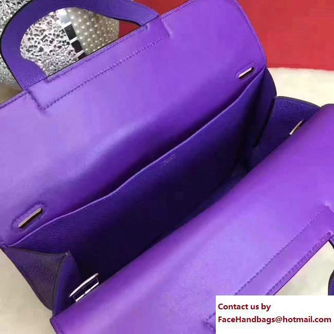 Hermes Halzan Tote Bag in Original Togo Leather Light Purple
