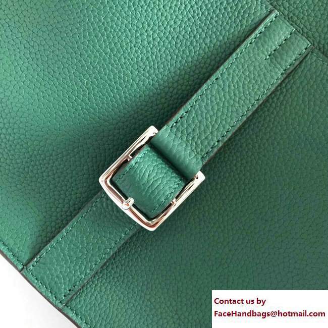 Hermes Leather Halzan Tote Bag Green