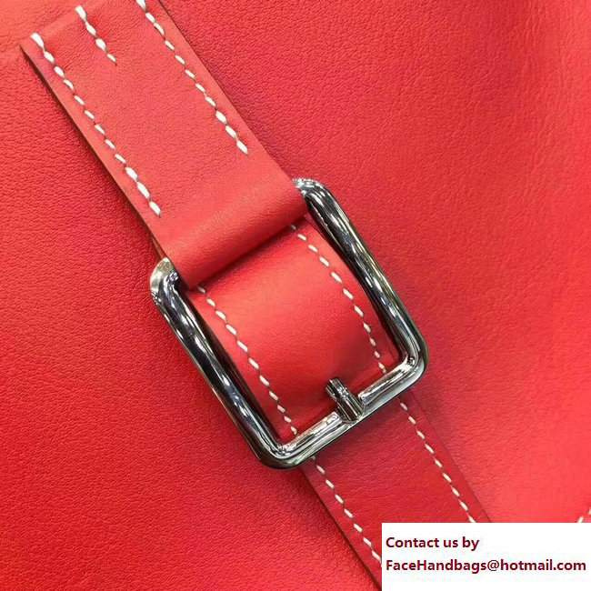 Hermes Mini Halzan Tote Bag in Original Swift Leather Red