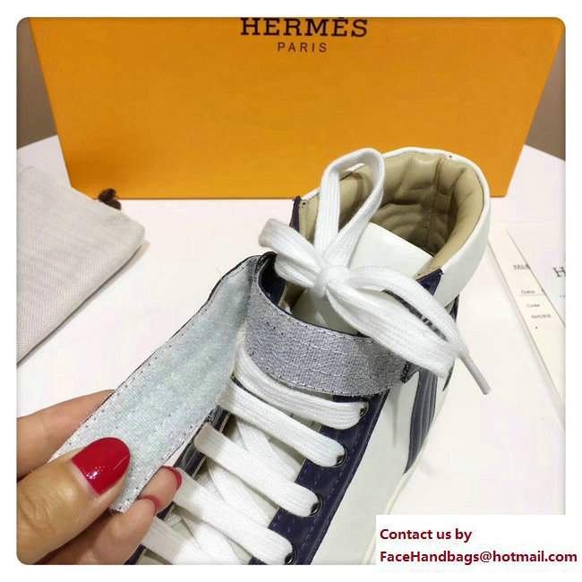 Hermes Player Sneakers Navy Blue/White 2017