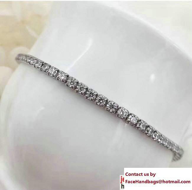 Hermes Silver Crystal Bracelet