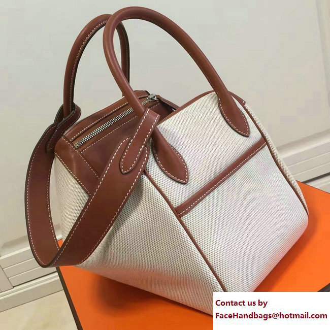 Hermes Swift Leather/Canvas Lindy 30cm Bag