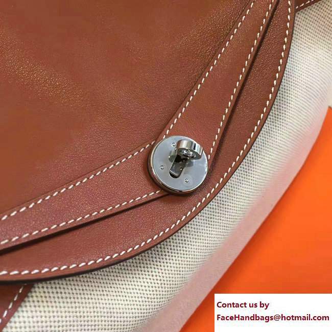 Hermes Swift Leather/Canvas Lindy 30cm Bag