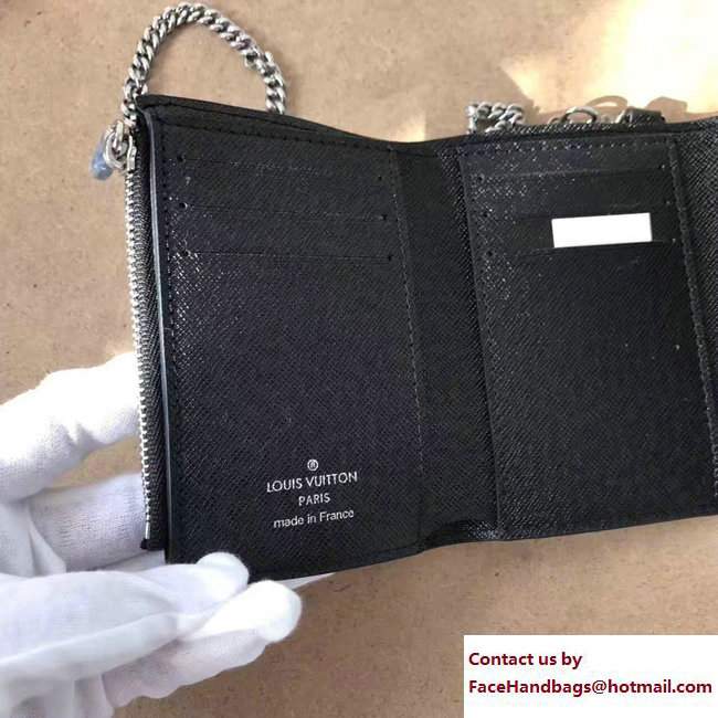 Louis Vuitton Epi Leather Supreme Key Chain Wallet Black 2017