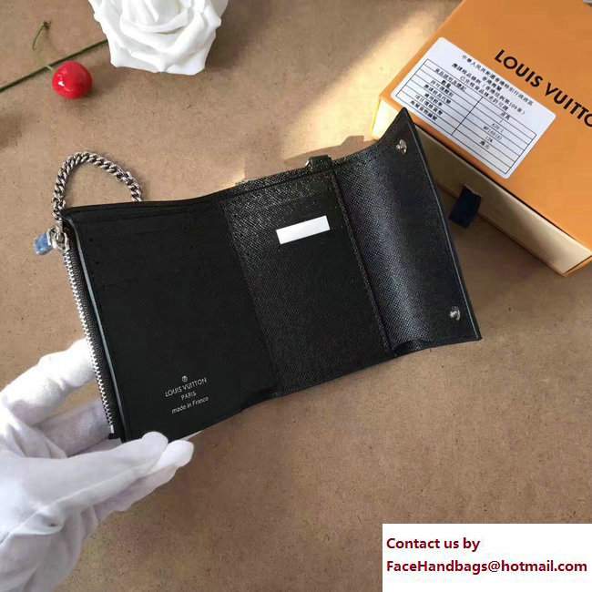 Louis Vuitton Epi Leather Supreme Key Chain Wallet Black 2017