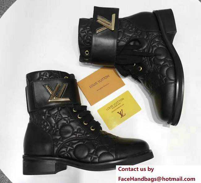 Louis Vuitton Heel 3.5cm Platform 1.5cm Wonderland Ranger Ankle Boots 1A2YF8 Monogram Flower 2017