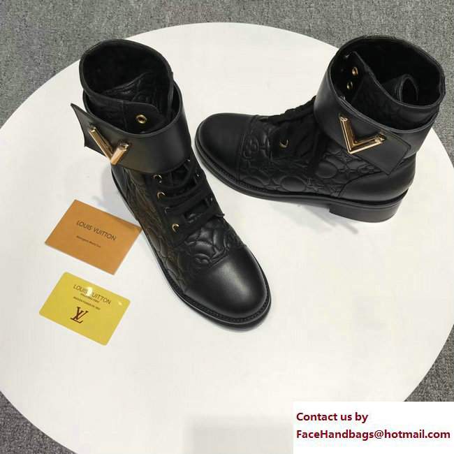 Louis Vuitton Heel 3.5cm Platform 1.5cm Wonderland Ranger Ankle Boots 1A2YF8 Monogram Flower 2017