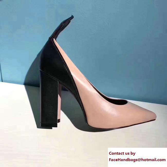 Louis Vuitton Heel 9.5cm Gamble Diva Pumps Pink/Black 2017 - Click Image to Close