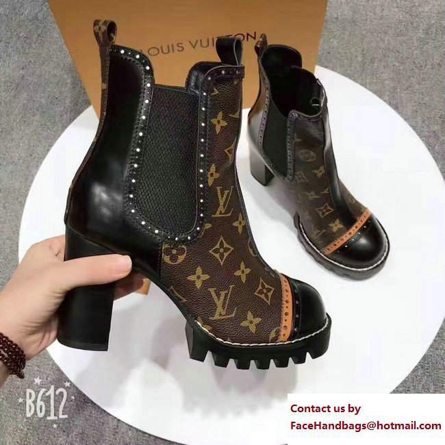 Louis Vuitton Heel 9.5cm Platform 3cm Boyish Ankle Boots 1A3G7E 2017
