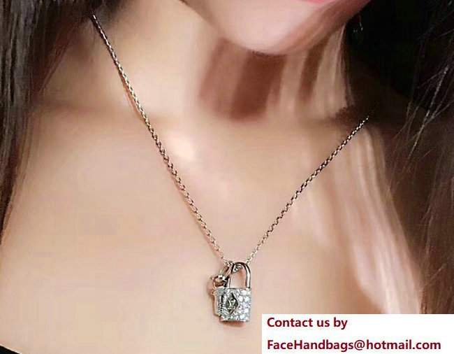 Louis Vuitton Lockit Necklace Silver - Click Image to Close