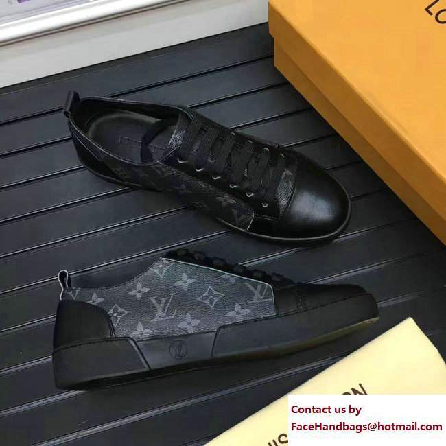 Louis Vuitton Men's Match-Up Sneakers 1A2R4U Monogram Eclips/Encre Canvas - Click Image to Close